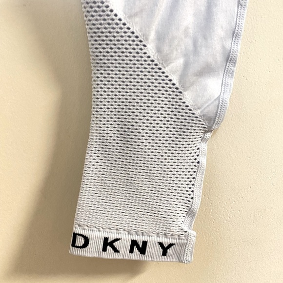DKNY SPORT Womens Light Blue Stretch Logo Graphic ActiveWear High Waist Leggings - Picture 8 of 10